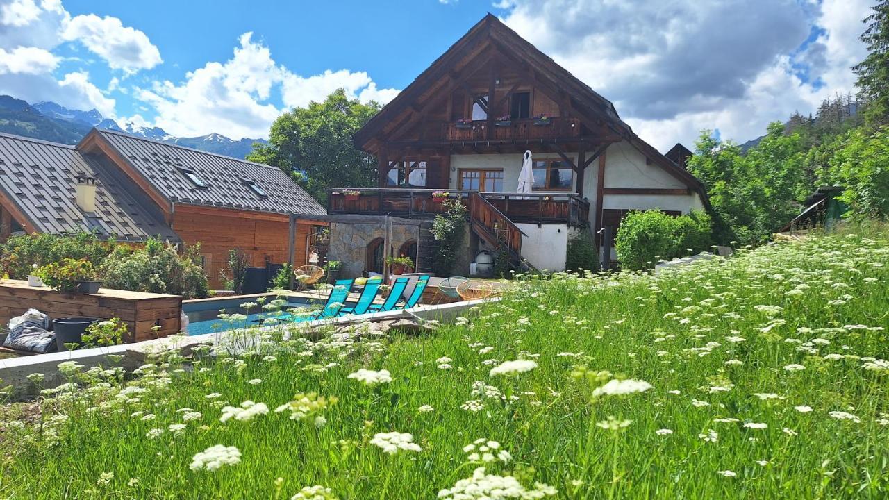 Chalet Serre Cambeou Piscine&Spa Saint-Chaffrey Ngoại thất bức ảnh