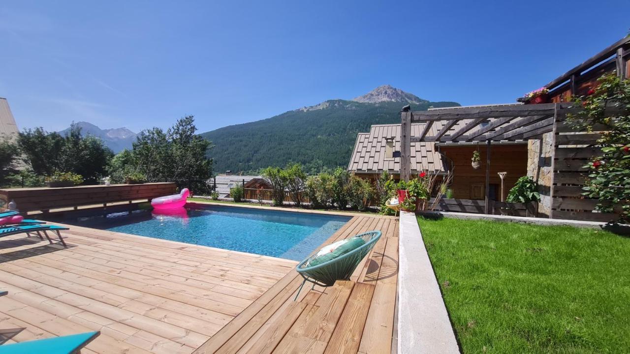 Chalet Serre Cambeou Piscine&Spa Saint-Chaffrey Ngoại thất bức ảnh